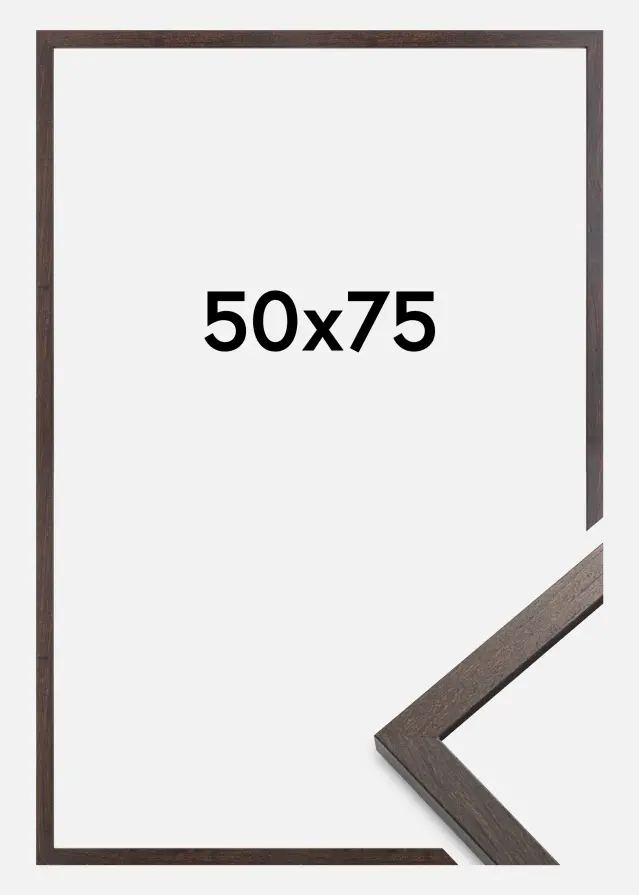 Cadre Trendy Verre Acrylique Noyer 50x75 cm