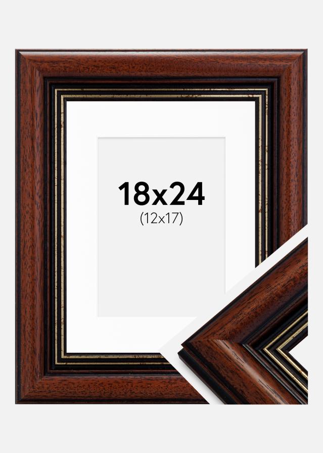 Cadre Old Retro 18x24 cm - Passe-partout Blanc 13x18 cm