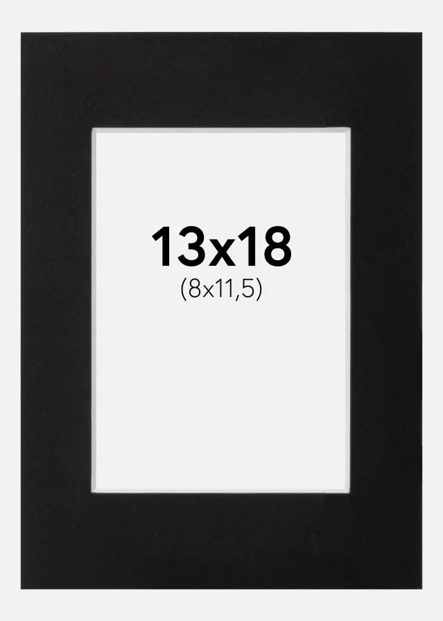 Passe-partout Canson Noir (noyau blanc) 13x18 cm (8x11,5)
