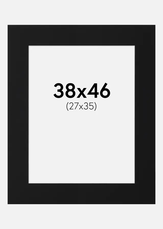 Passe-partout Noir Standard (noyau blanc) 38x46 cm (27x35)