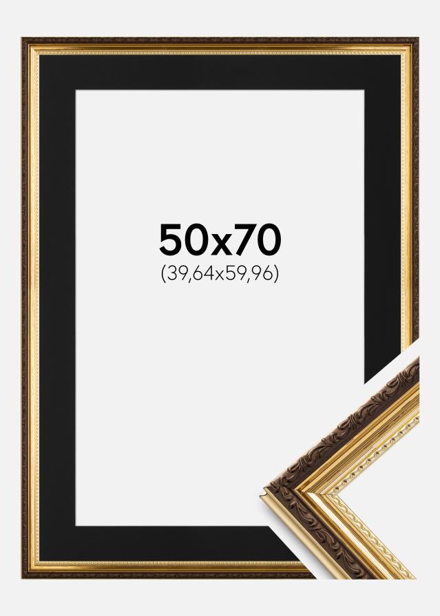 Cadre Abisko Or 50x70 cm - Passe-partout Noir 16x24 pouces (40,64x60,96 cm)