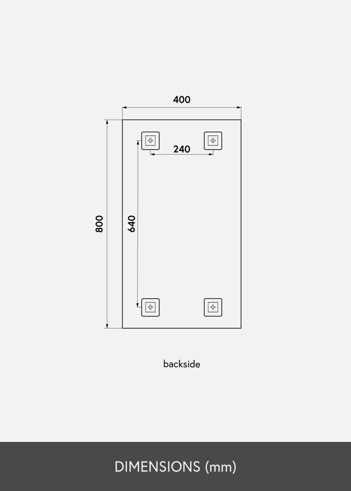 KAILA Miroir Sharp 40x80 cm