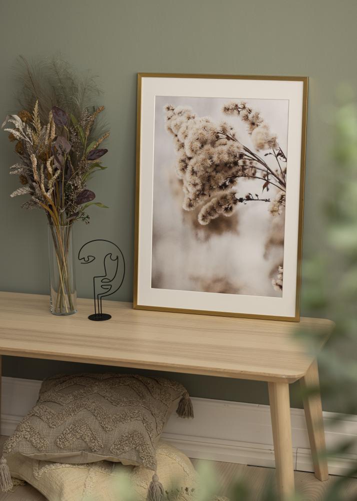 Cadre Edsbyn Or 45x45 cm - Passe-partout Blanc 14x14 inches