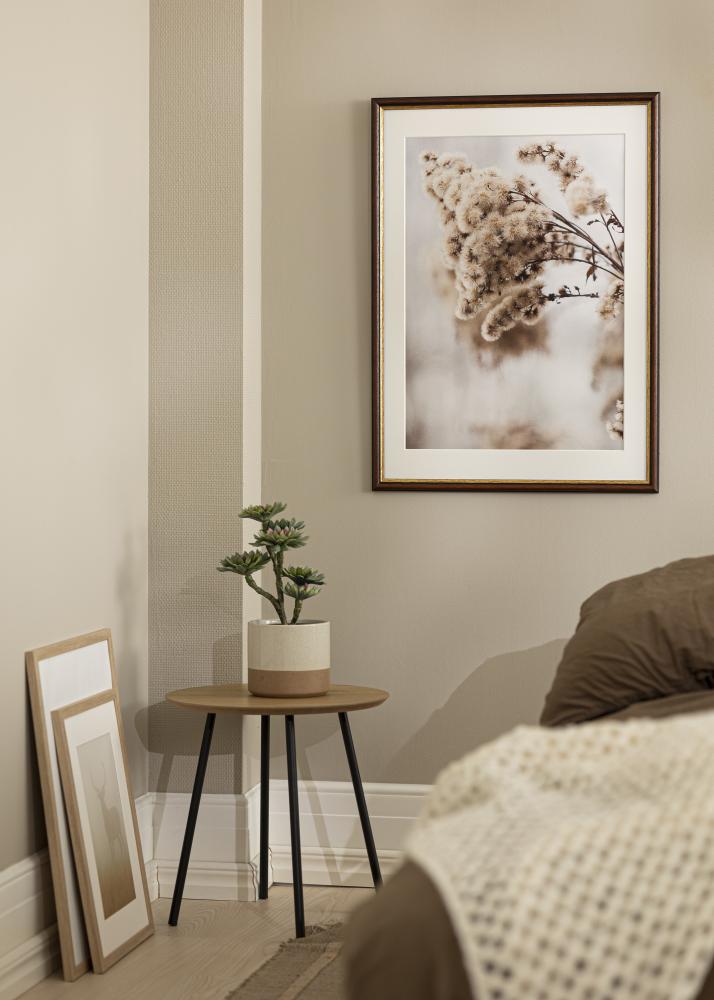 Cadre Siljan Marron 45x45 cm - Passe-partout Blanc 14x14 inches