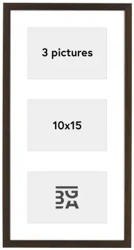 Edsbyn Cadre collage XIII Noyer - 3 images (10x15 cm)