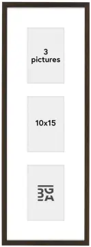 Edsbyn Cadre collage I Noyer - 3 images (10x15 cm)