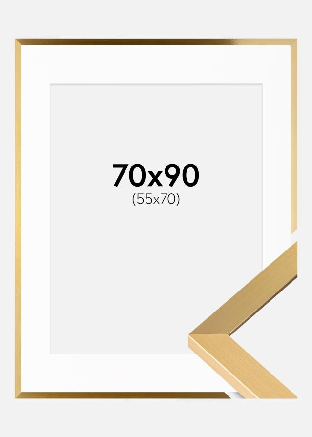 Cadre Selection Or 70x90 cm - Passe-partout Blanc 56x71 cm