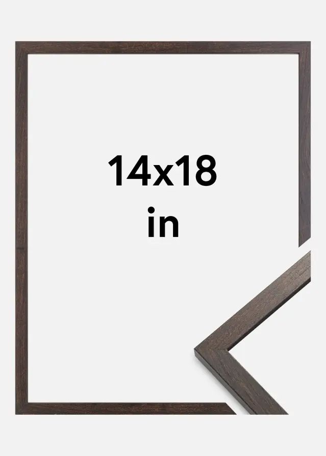 Cadre Trendy Verre Acrylique Noyer 14x18 inches (35,56x45,72 cm)