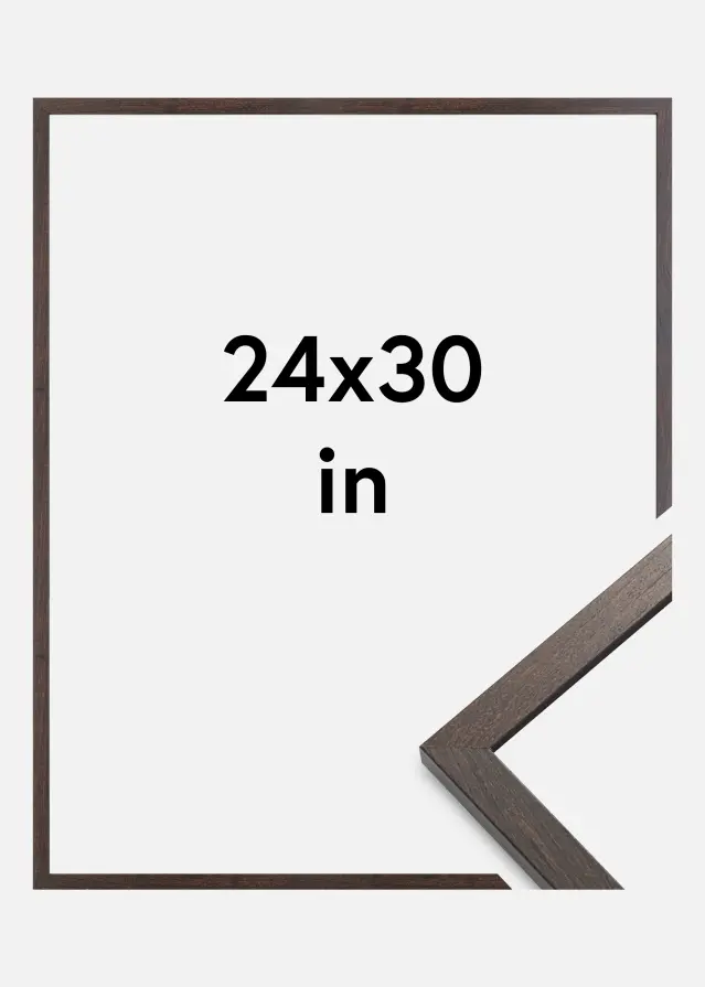 Cadre Trendy Verre Acrylique Noyer 24x30 inches (60,96x76,2 cm)