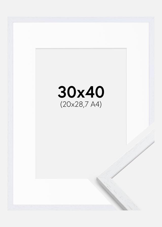 Cadre Edsbyn Warm White 30x40 cm - Passe-partout Blanc 21x29,7 cm (A4)