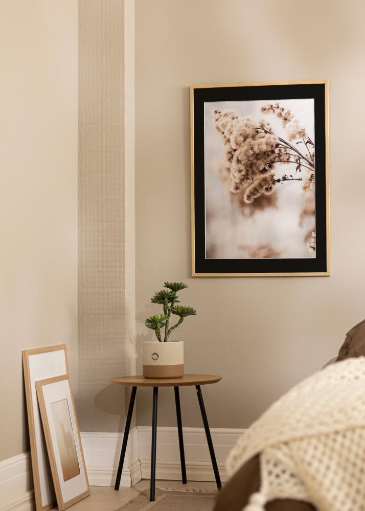 Cadre Galant Chêne 50x60 cm - Passe-partout Noir 14x18 pouces