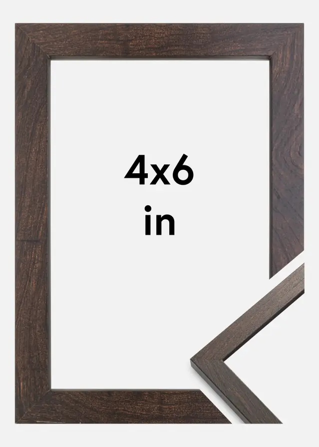 Cadre Trendy Verre Acrylique Noyer 4x6 inches (10,16x15,2 cm)