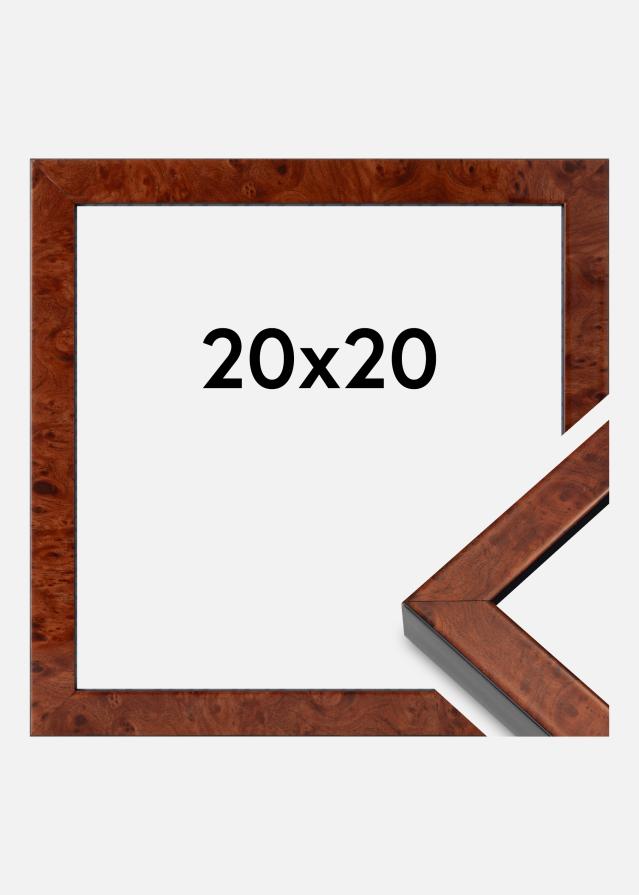 Cadre Hermes Verre acrylique Burr Walnut 20x20 cm