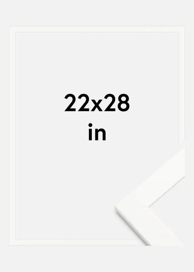 Cadre Trendline Verre acrylique Blanc 22x28 inches (55,88x71,12 cm)