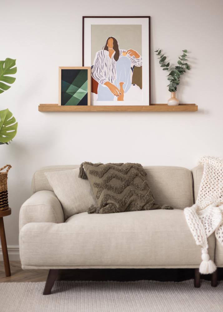 KAILA Étagère murale Chêne massif 120 cm