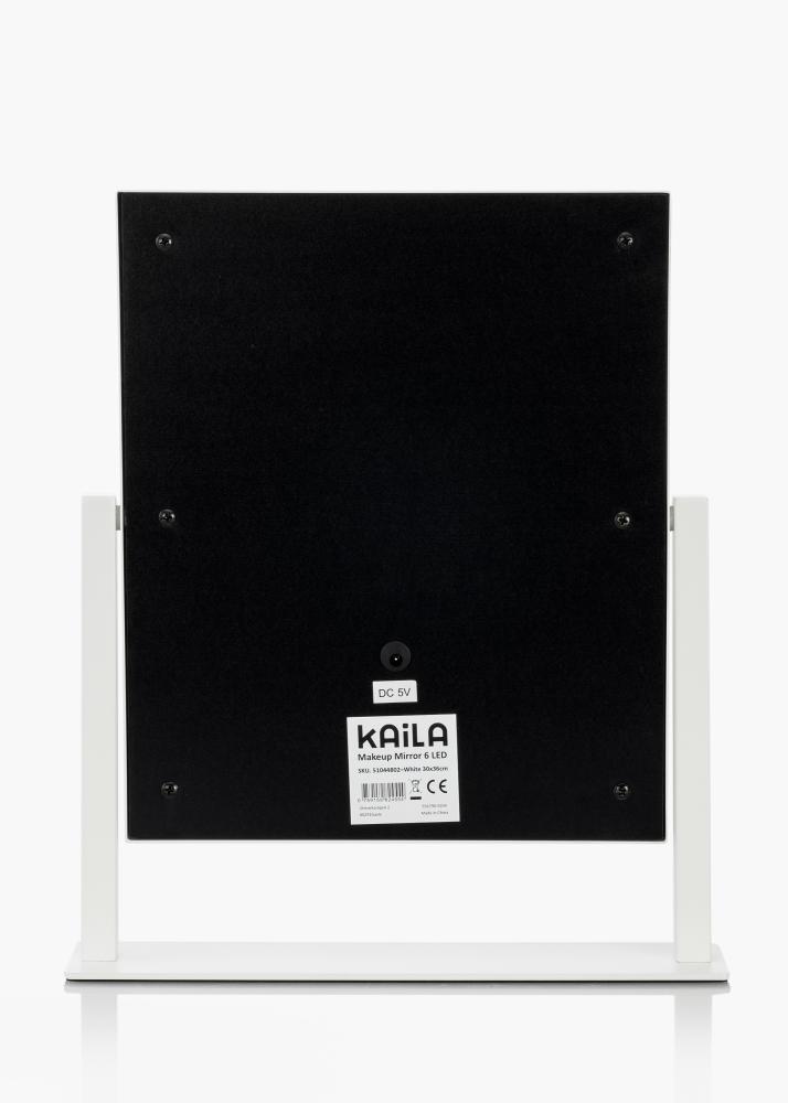 KAILA Miroir de maquillage VII Blanc - 30x36 cm