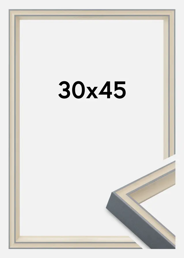 Cadre Riga Verre Acrylique Gris 30x45 cm