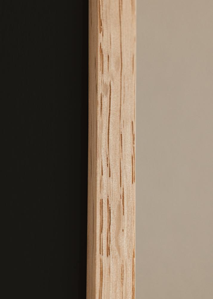 Cadre Mince Chêne 40x50 cm - Passe-partout Noir 27x35 cm