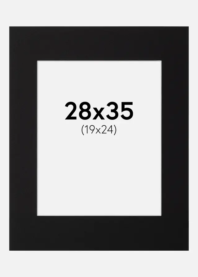Passe-partout Canson Noir (noyau blanc) 28x35 cm (19x24)