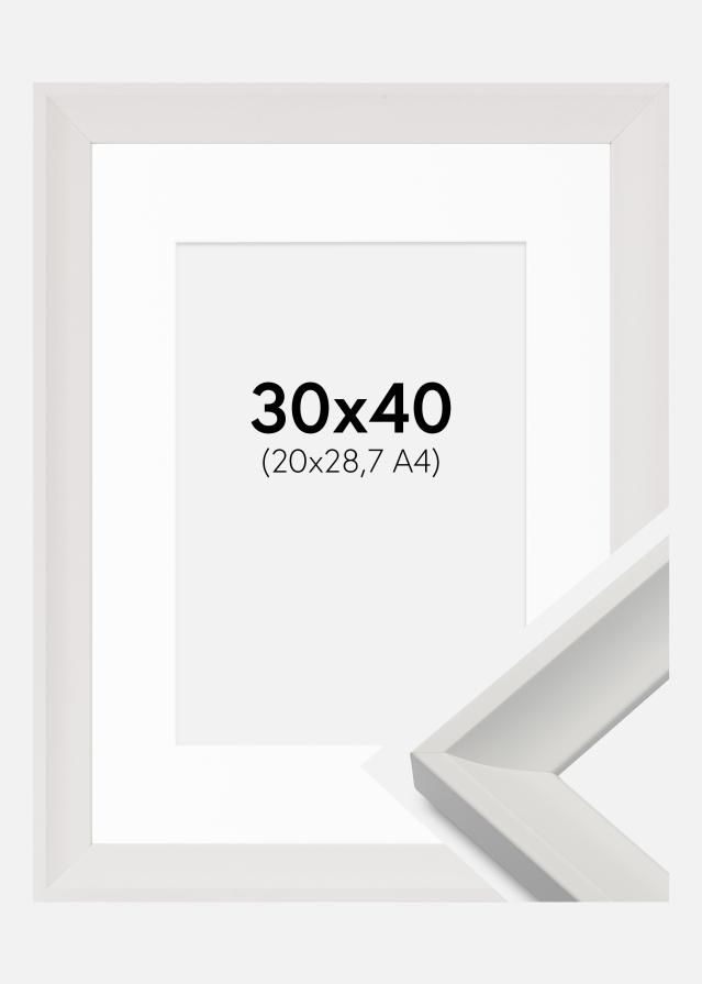 Cadre Öjaren Blanc 30x40 cm - Passe-partout Blanc 21x29,7 cm (A4)