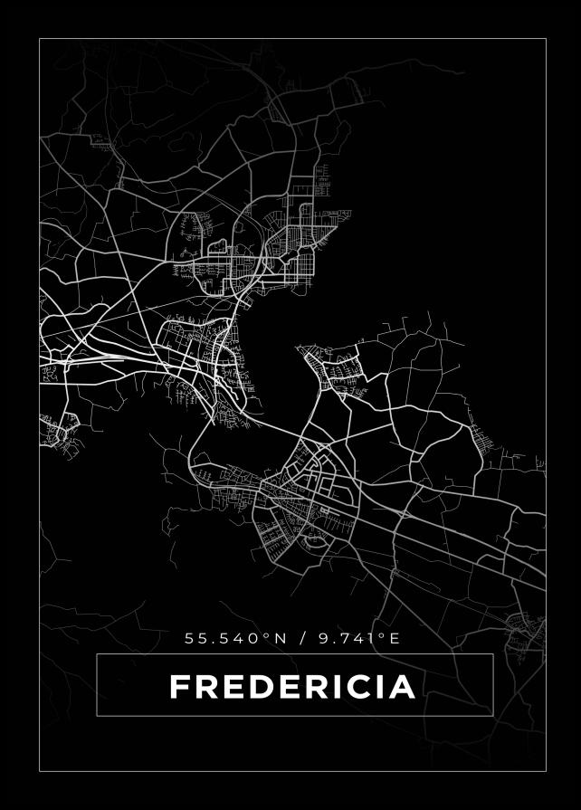 Map - Fredericia - Black