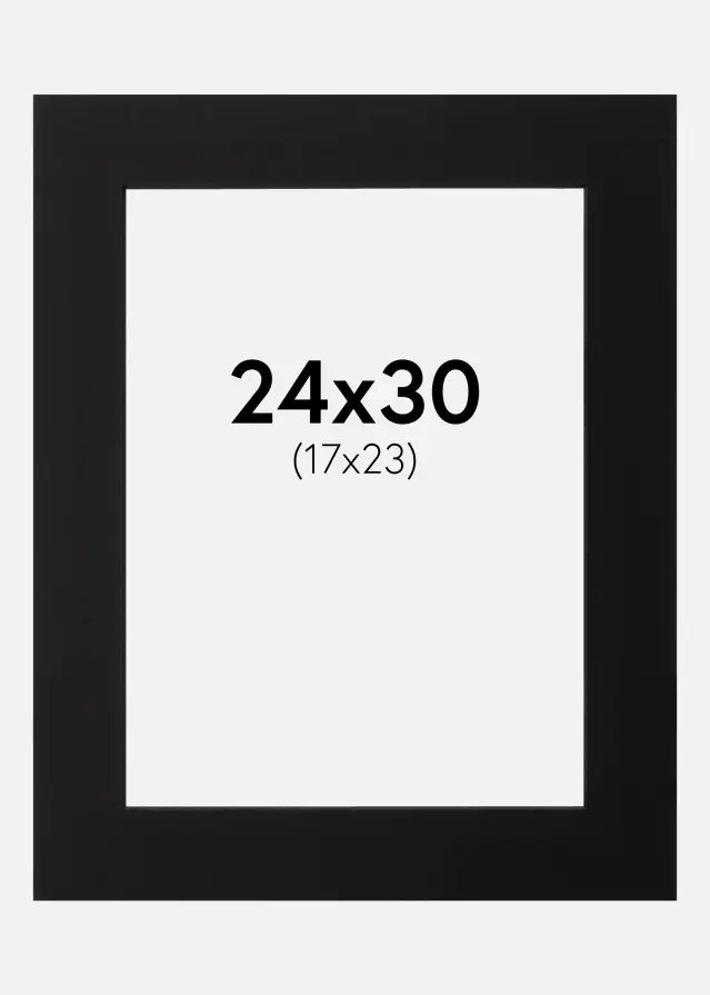 Passe-partout Noir (noyau noir) 24x30 cm (17x23)