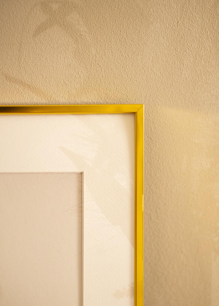 Cadre aluminium Verre acrylique Or 60x80 cm