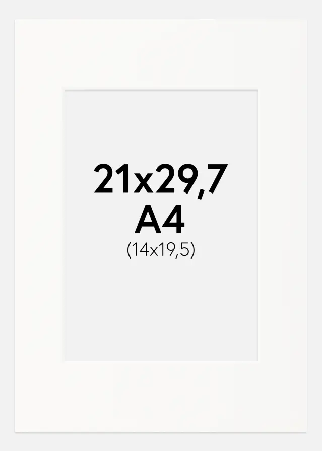 Passe-partout Offwhite (noyau blanc) 21x29,7 cm (14x19,5)