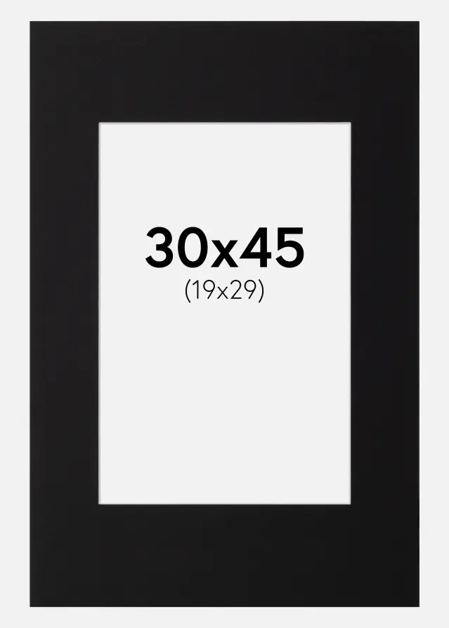 Passe-partout Canson Noir (noyau blanc) 30x45 cm (19x29)