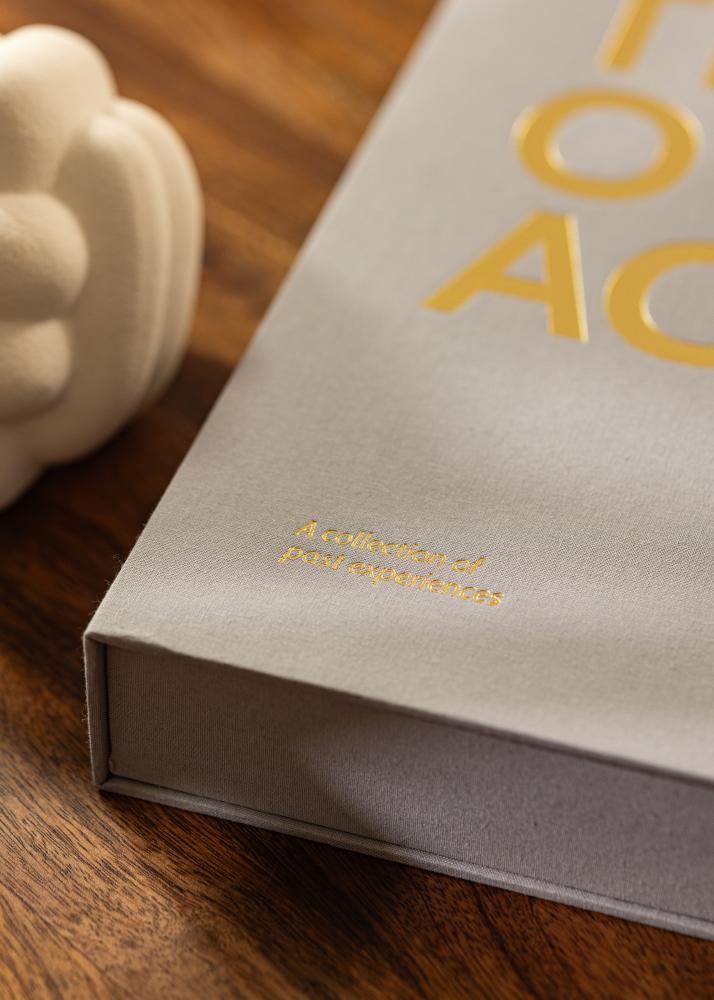 KAILA THROWBACK Grey - Coffee Table Photo Album (60 Pages Noires / 30 Feuilles)