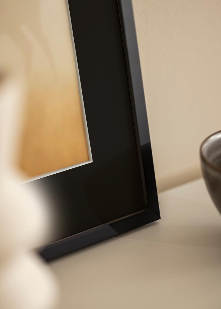 Cadre E-Line Noir 30x40 cm - Passe-partout Noir 20x28 cm