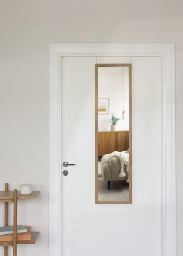 Miroir Overdoor en chêne massif 34x126 cm