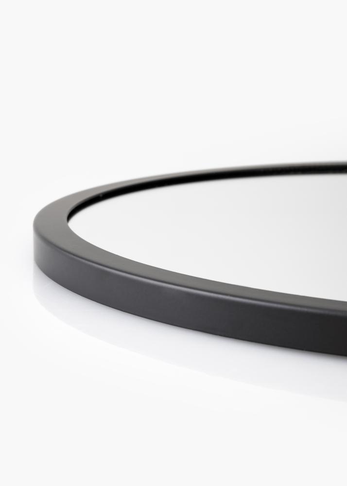 KAILA Miroir rond Rope - Noir diamètre 30 cm