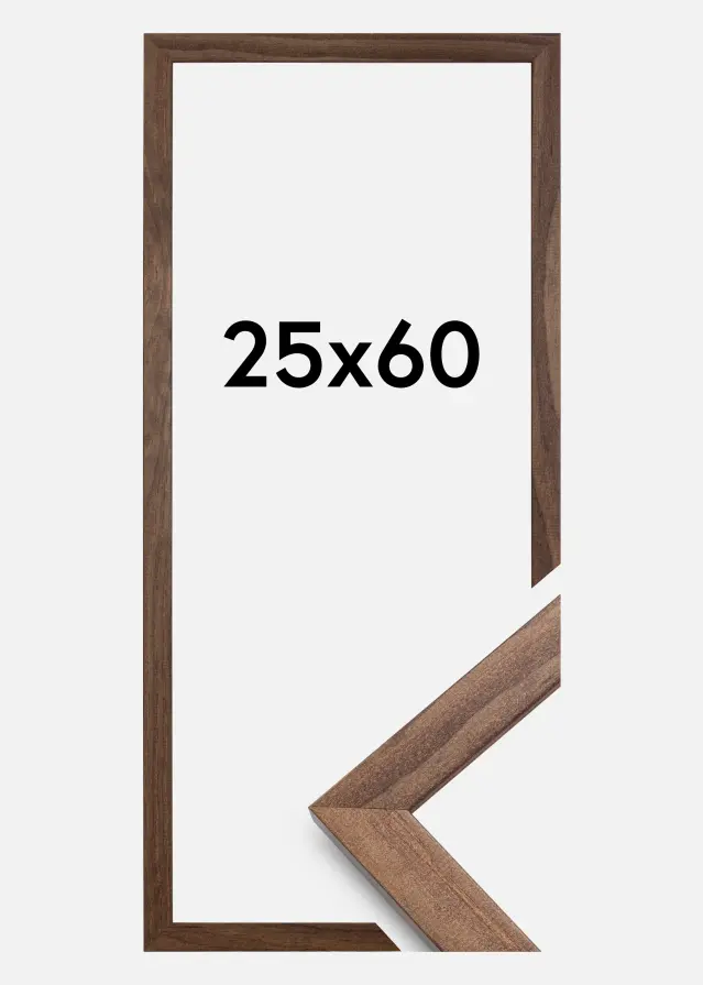 Cadre Stilren Verre Acrylique Noyer 25x60 cm