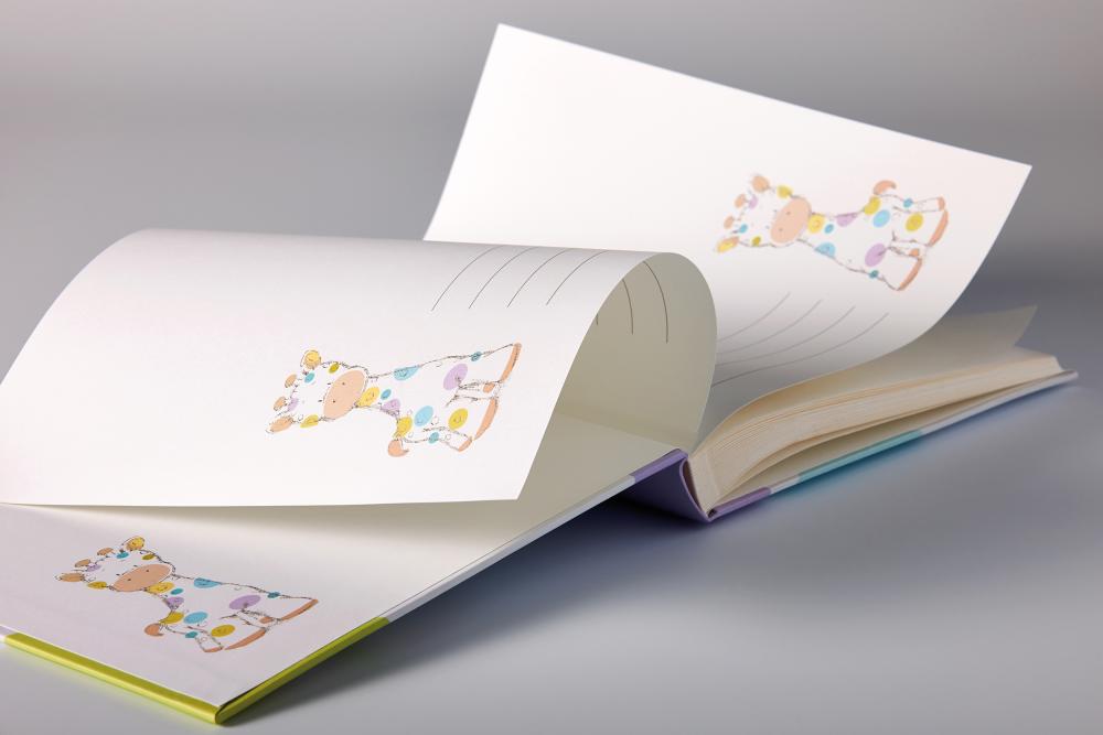 Kima Album bébé - 28x30,5 cm (50 pages blanches / 25 feuilles)