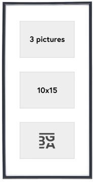 Galeria Cadre collage Noir - 3 images (10x15 cm)