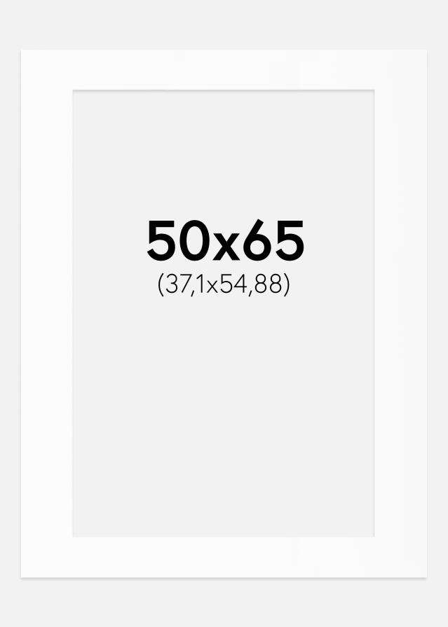 Passe-partout Blanc Standard (noyau blanc) 50x65 cm (37,1x54,88)