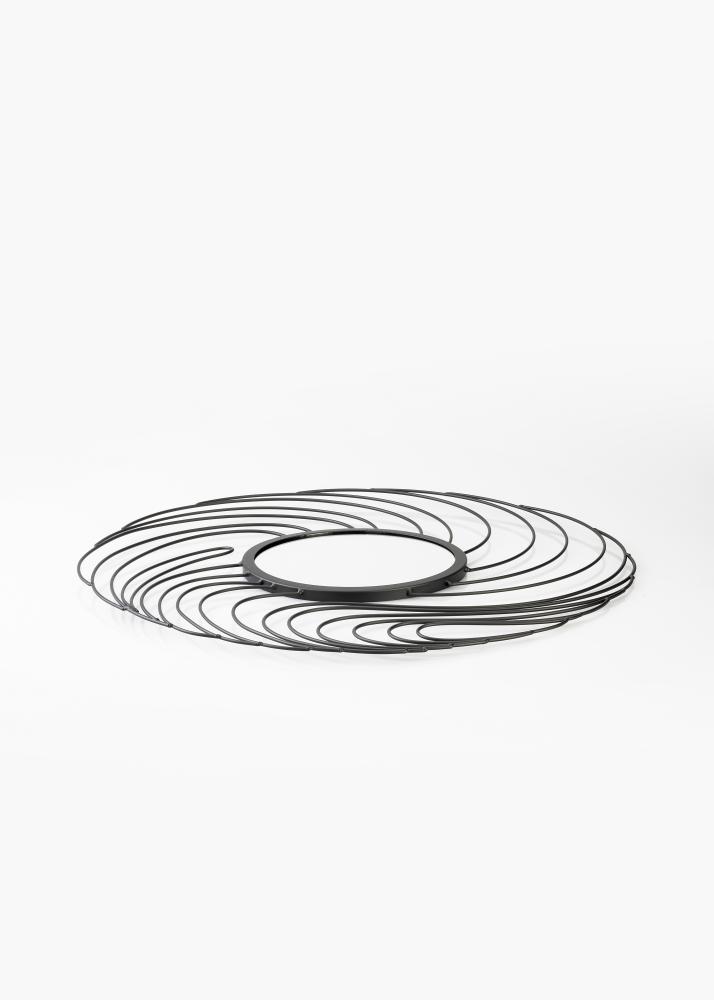 KAILA Miroir Storm - Noir diamètre 50 cm