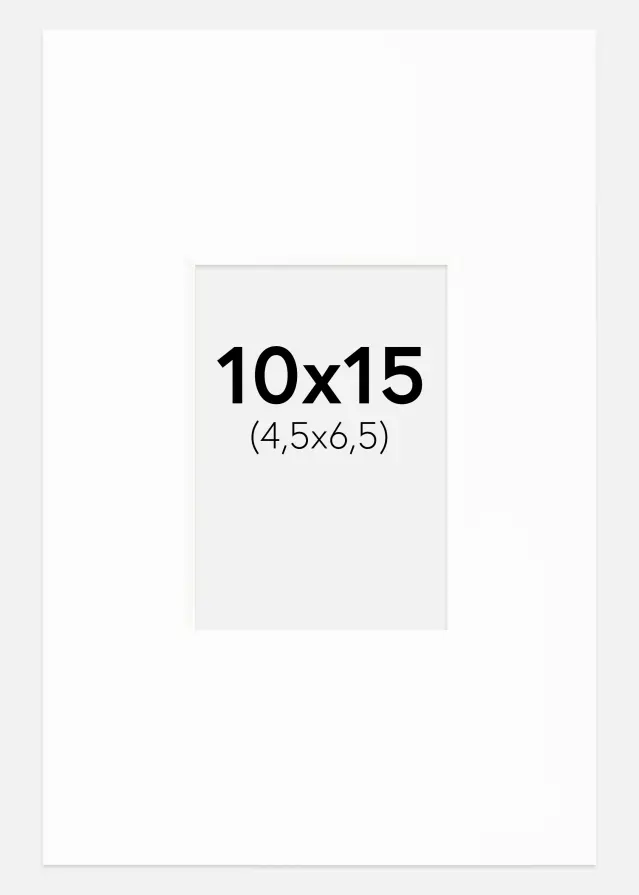 Passe-partout Canson Blanc (noyau blanc) 10x15 cm (4,5x6,5)