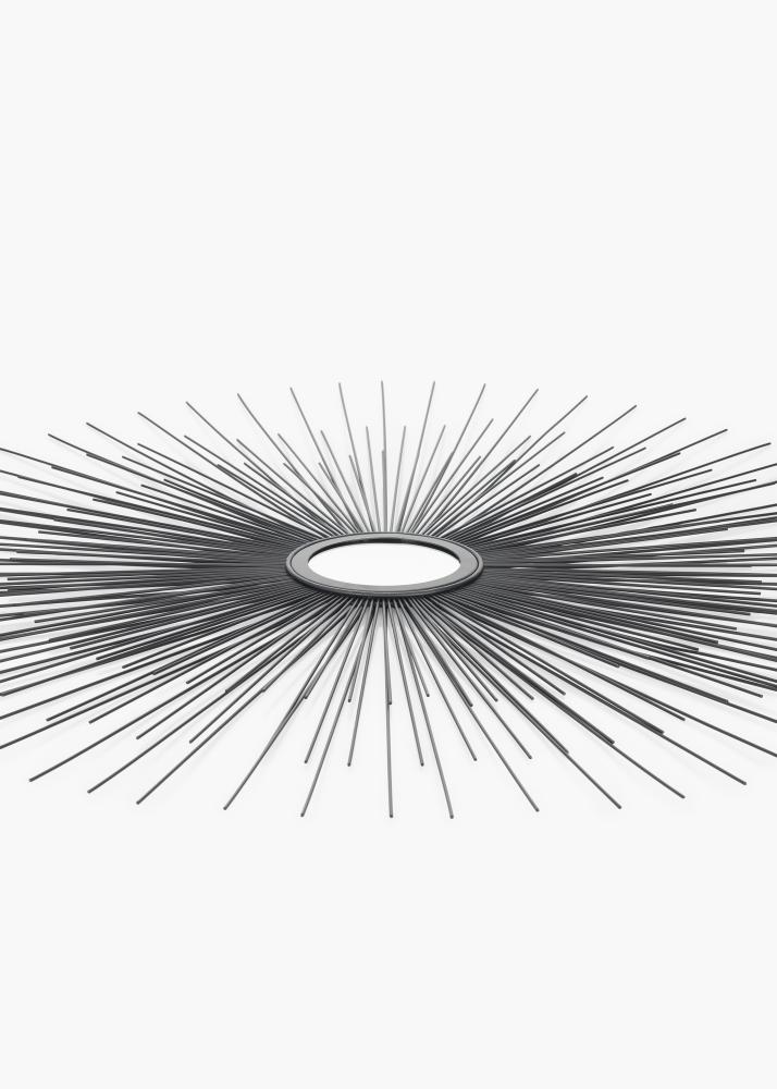KAILA Miroir rond Sunrays - Noir diamètre 80 cm