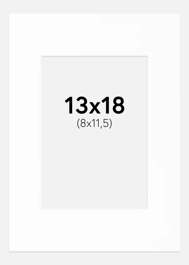 Passe-partout Canson Blanc (noyau blanc) 13x18 cm (8x11,5)