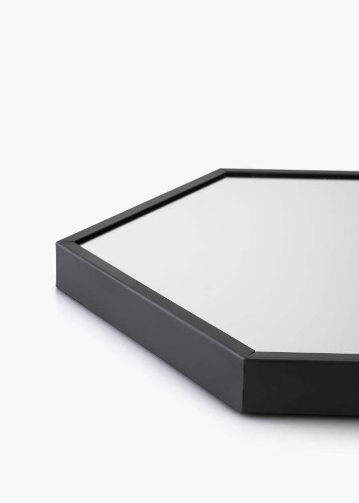 KAILA Miroir Hex Chain - Noir 39x45 cm