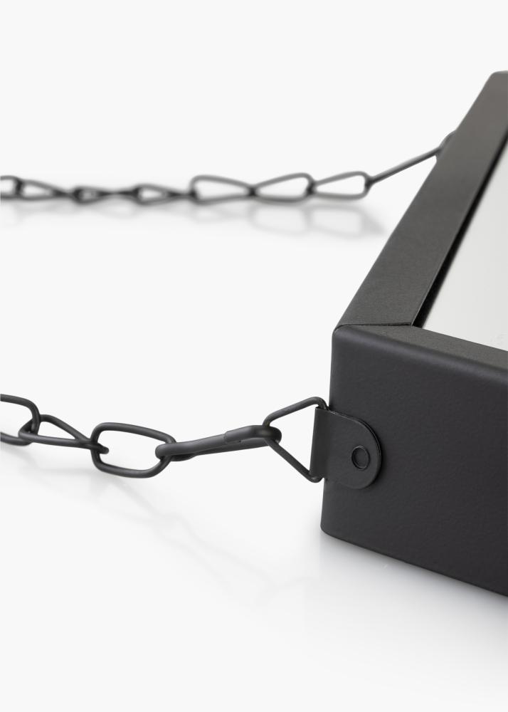 KAILA Miroir Hex Chain - Noir 39x45 cm
