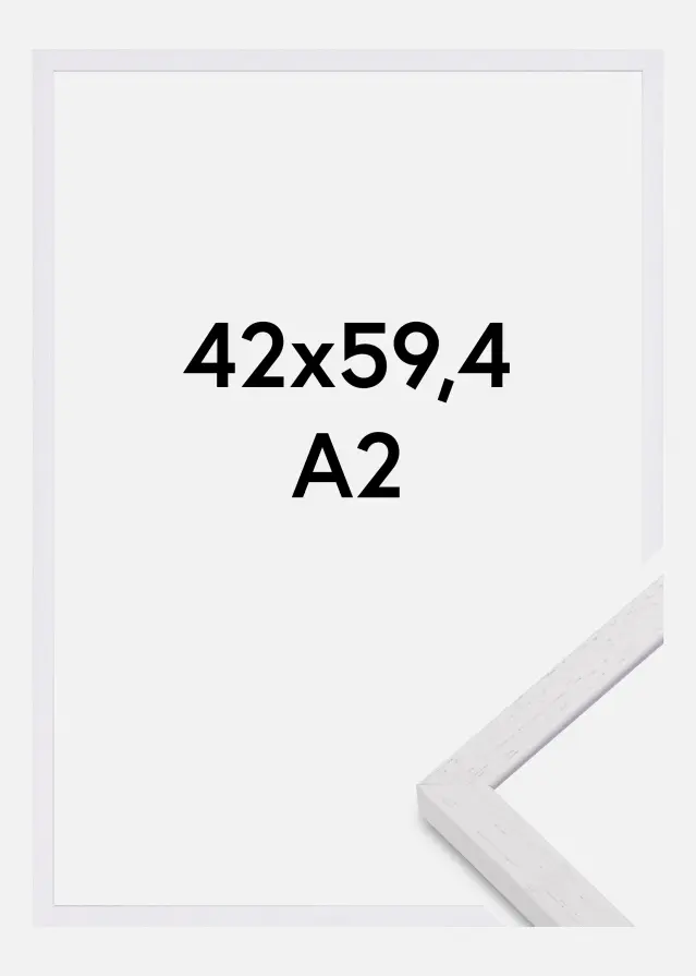 Cadre Glendale Mat Verre antireflet Blanc 42x59,4 cm (A2)