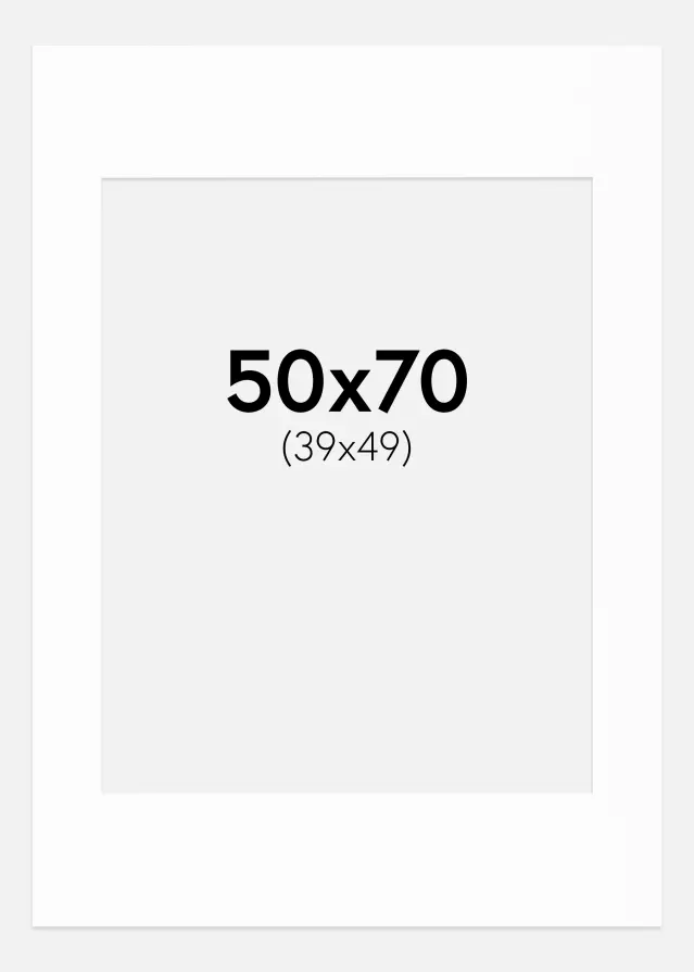 Passe-partout Canson Blanc (noyau blanc) 50x70 cm (39x49)