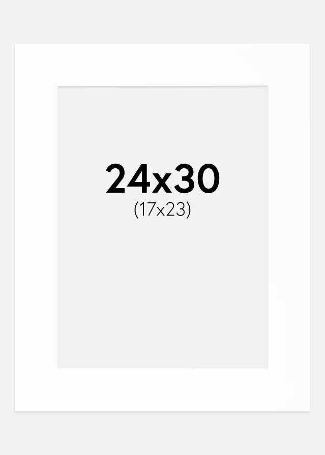 Passe-partout Canson Blanc (noyau blanc) 24x30 cm (17x23)