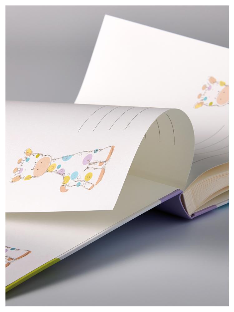 Kima Album bébé - 28x30,5 cm (50 pages blanches / 25 feuilles)