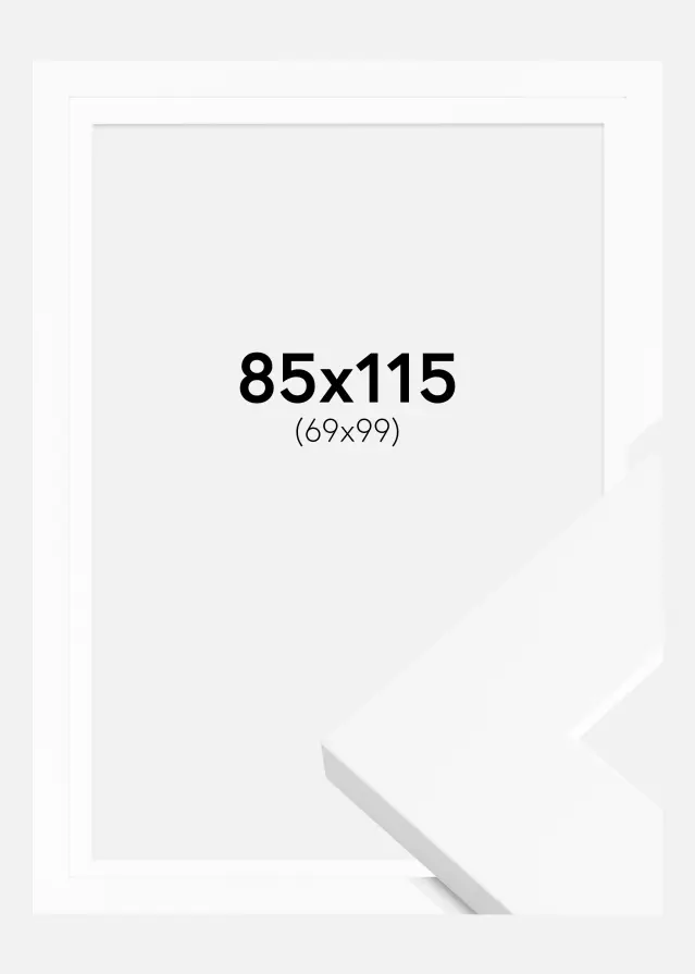 Härjedalen Blanc 85x115 cm - Passe-partout Blanc 70x100 cm