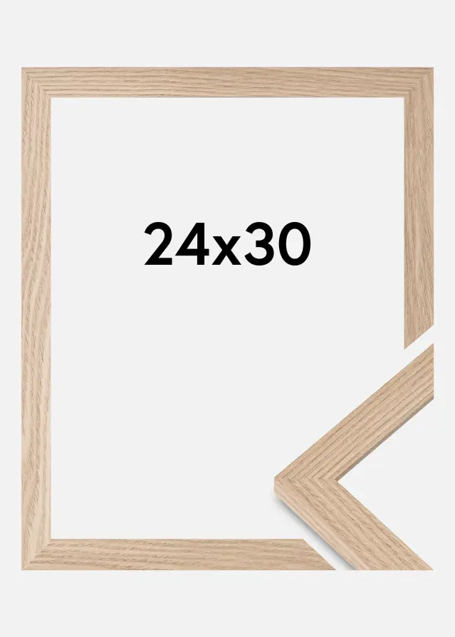 Cadre BGA Classic Verre Acrylique Chêne 24x30 cm
