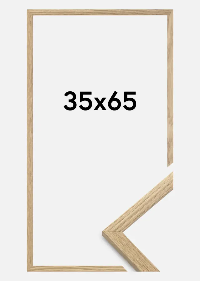 Cadre Trendy Verre Acrylique Chêne Massif 35x65 cm